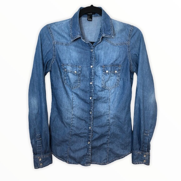 Forever21 Western Denim Button Down - Picture 9 of 9